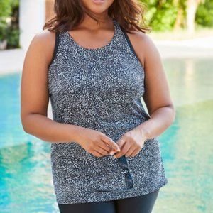 Nwt Racer Back Sporty Longer Length Tankini Top Swimsuits For All